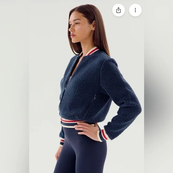 SPLITS59 - Willa Sherpa Jacket - Indigo - Picture 2 of 6